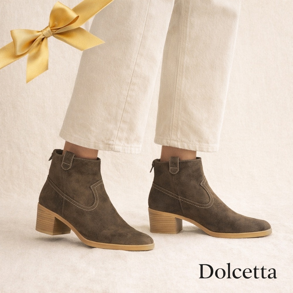 Dolcetta by Steve Madden Brown Suede Ankle Boots Size 11